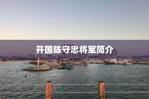 开国陈守忠将军简介