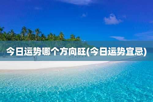 今日运势哪个方向旺(今日运势宜忌)