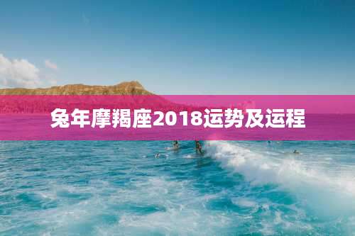 兔年摩羯座2018运势及运程