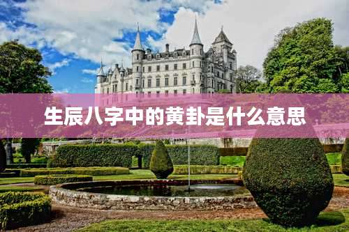 生辰八字中的黄卦是什么意思