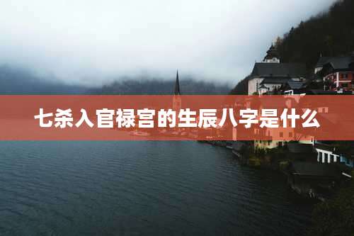 七杀入官禄宫的生辰八字是什么