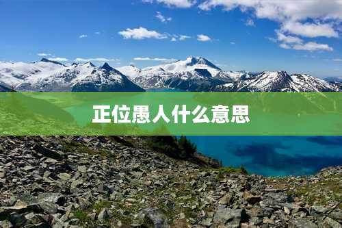 正位愚人什么意思