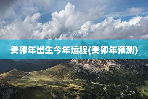 癸卯年出生今年运程(癸卯年预测)