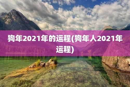狗年2021年的运程(狗年人2021年运程)