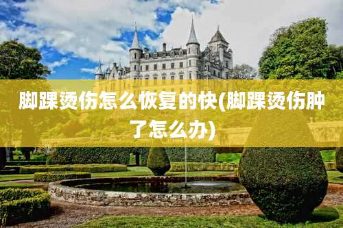 脚踝烫伤怎么恢复的快(脚踝烫伤肿了怎么办)