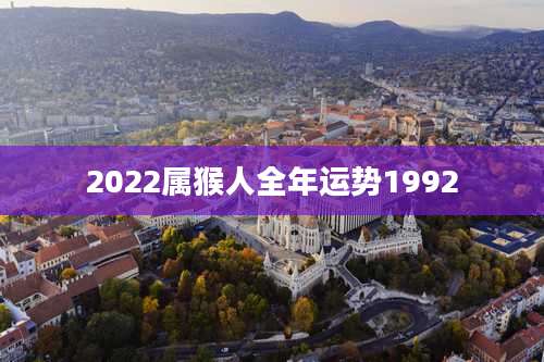 2022属猴人全年运势1992