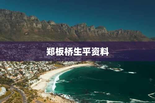 郑板桥生平资料