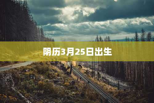 阴历3月25日出生