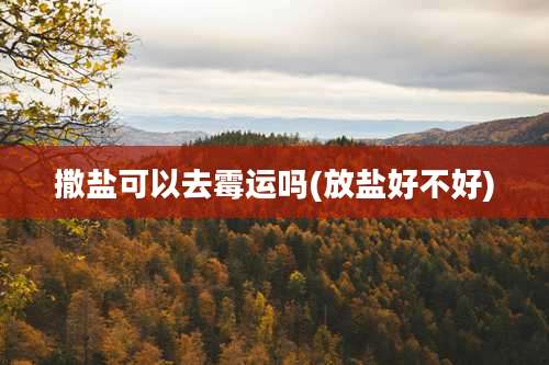 撒盐可以去霉运吗(放盐好不好)