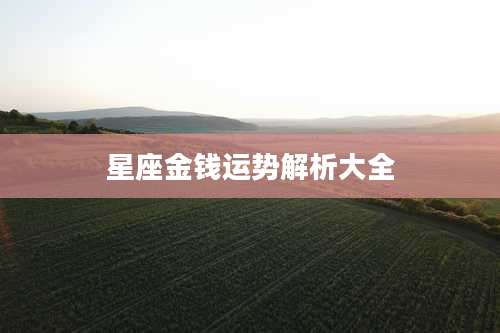 星座金钱运势解析大全