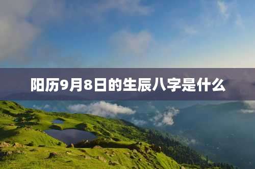 阳历9月8日的生辰八字是什么