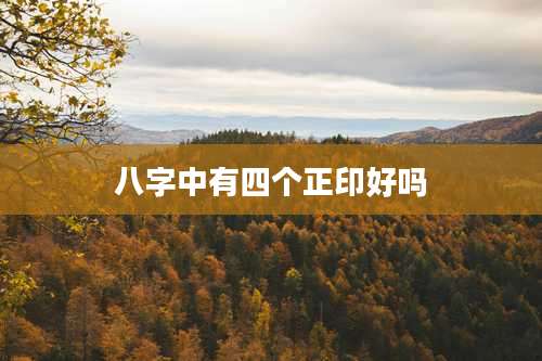 八字中有四个正印好吗