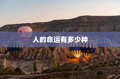 人的命运有多少种