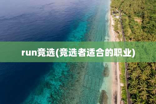 run竞选(竞选者适合的职业)