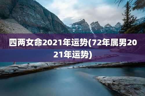 四两女命2021年运势(72年属男2021年运势)