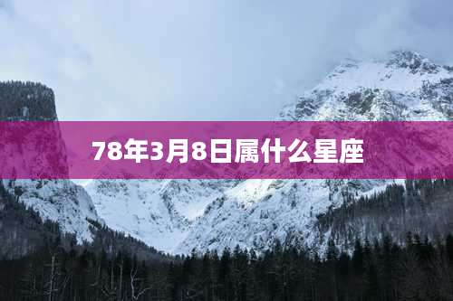 78年3月8日属什么星座