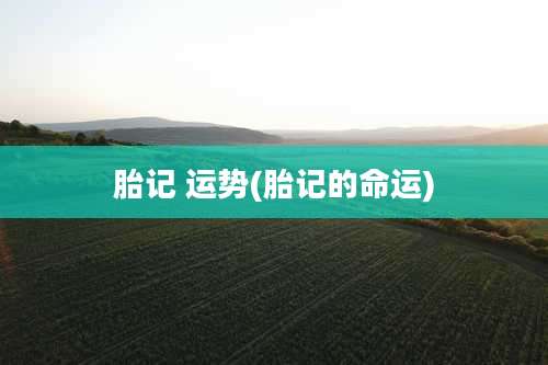 胎记 运势(胎记的命运)