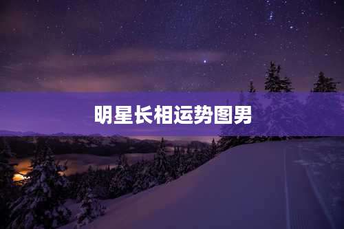 明星长相运势图男