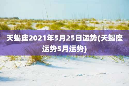天蝎座2021年5月25日运势(天蝎座运势5月运势)