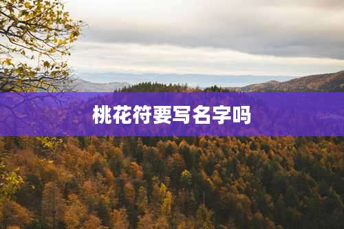 桃花符要写名字吗
