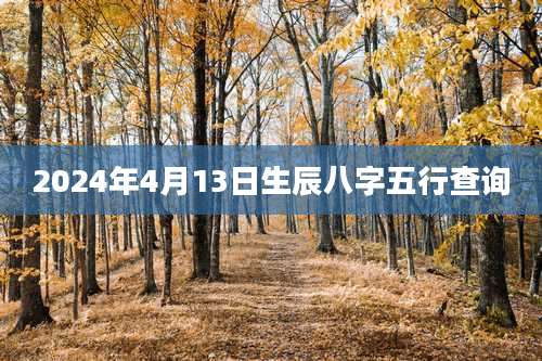 2024年4月13日生辰八字五行查询
