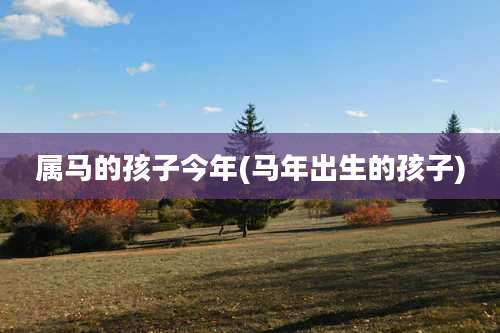 属马的孩子今年(马年出生的孩子)