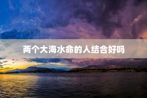两个大海水命的人结合好吗