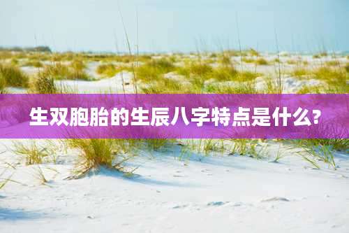 生双胞胎的生辰八字特点是什么?