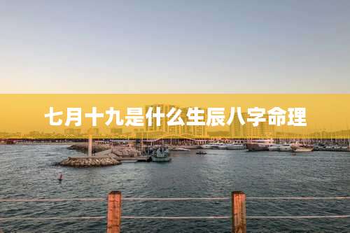 七月十九是什么生辰八字命理