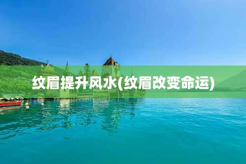 纹眉提升风水(纹眉改变命运)