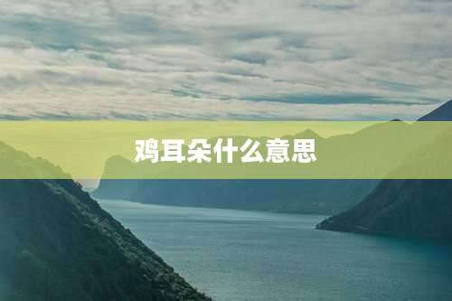 鸡耳朵什么意思