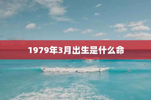 1979年3月出生是什么命