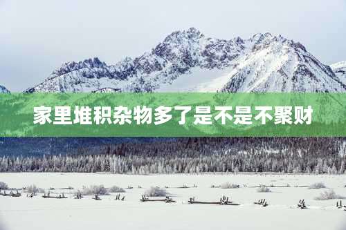 家里堆积杂物多了是不是不聚财