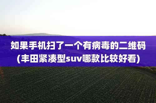 如果手机扫了一个有病毒的二维码(丰田紧凑型suv哪款比较好看)