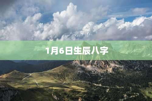 1月6日生辰八字