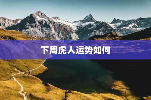 下周虎人运势如何