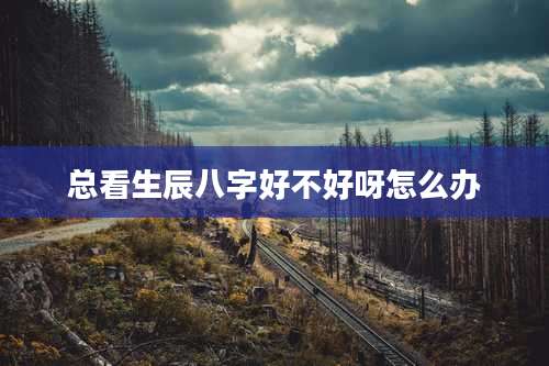 总看生辰八字好不好呀怎么办