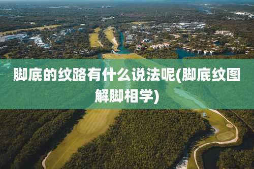 脚底的纹路有什么说法呢(脚底纹图解脚相学)