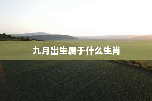 九月出生属于什么生肖