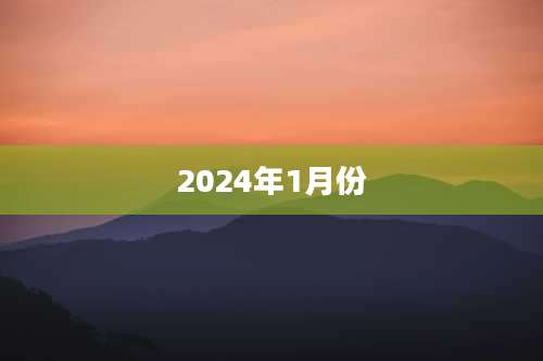 2024年1月份