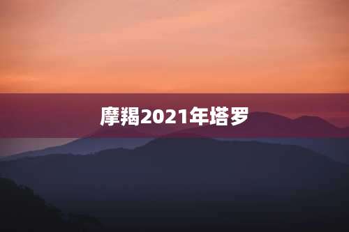 摩羯2021年塔罗