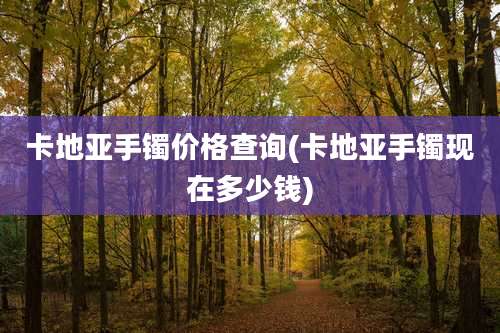 卡地亚手镯价格查询(卡地亚手镯现在多少钱)