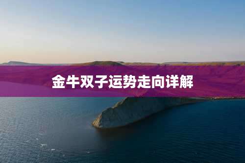 金牛双子运势走向详解