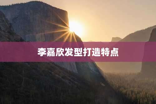 李嘉欣发型打造特点