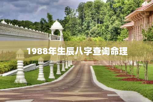 1988年生辰八字查询命理