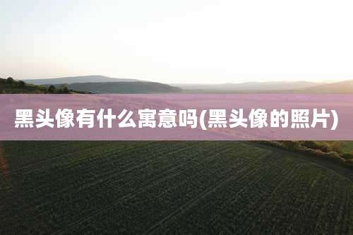 黑头像有什么寓意吗(黑头像的照片)