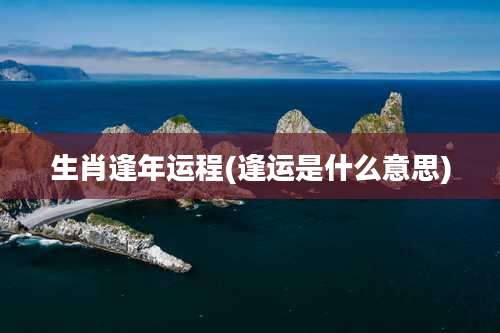 生肖逢年运程(逢运是什么意思)