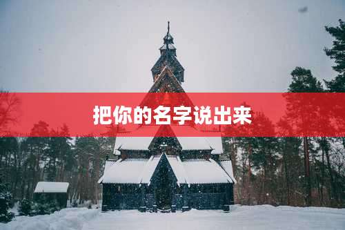 把你的名字说出来