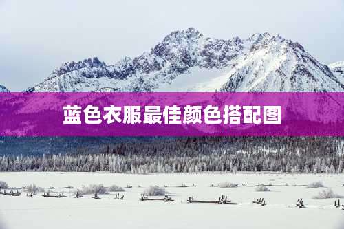 蓝色衣服最佳颜色搭配图