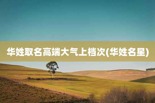 华姓取名高端大气上档次(华姓名星)